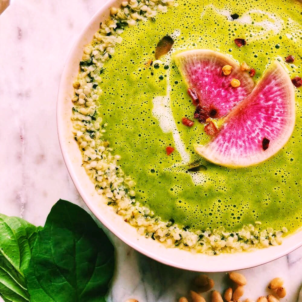 Basil Zucchini Blender Soup