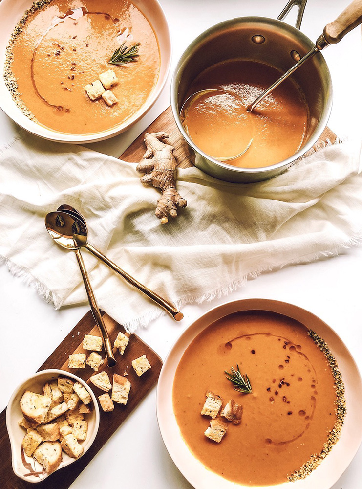 Roasted Carrot Ginger Soup